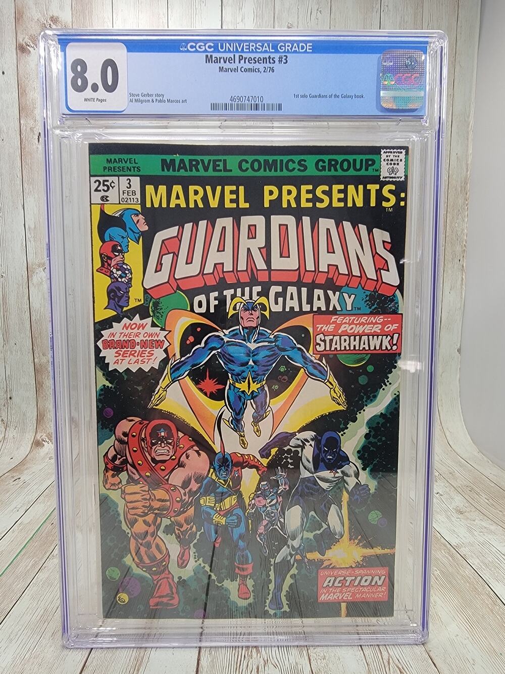 Marvel Presents Guardians of the Galaxy #3 Marvel Starhawk 1976 Bronze CGC 8.0